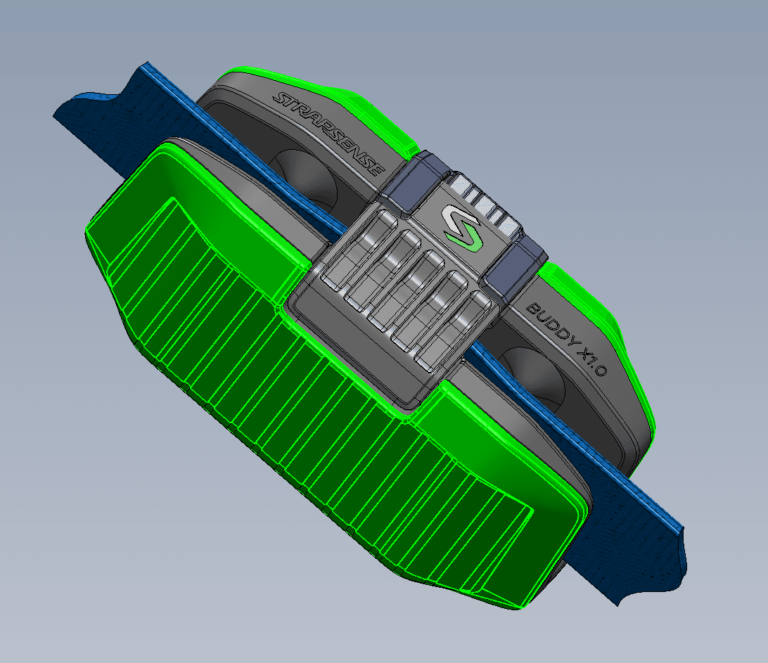Strapsense Buddy prototype device close-up
