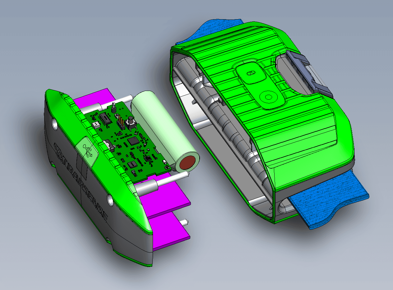 Exploded view of the Strapsense Buddy prototype assembly
